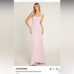 NWT Azazie Denice dress in blushing pink